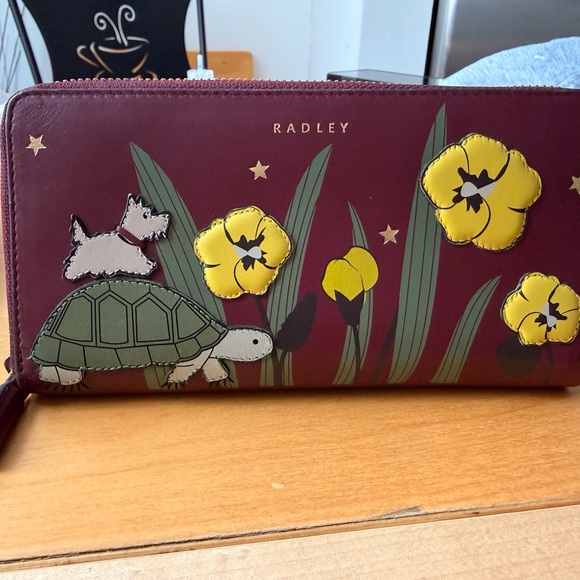 RADLEY LONDON Handbags - Radley Burgundy Wallet with Floral and Animal Design